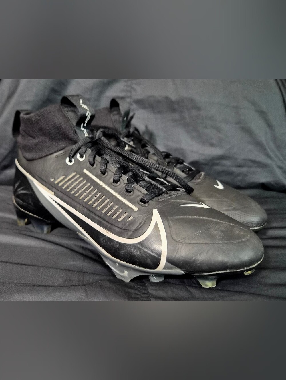 Men's Nike Vapor Edge Pro 360 2 "Black Iron Grey" Football Cleats Sz. 7